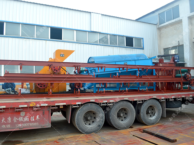 雙級粉碎機生產(chǎn)線發(fā)貨圖片_發(fā)往云南瀾滄_破碎錳礦石